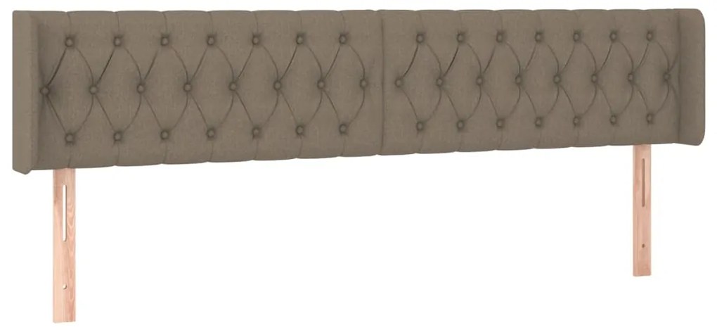 3119130 vidaXL Горна табла за легло, таупе, 203x16x78/88 см, плат