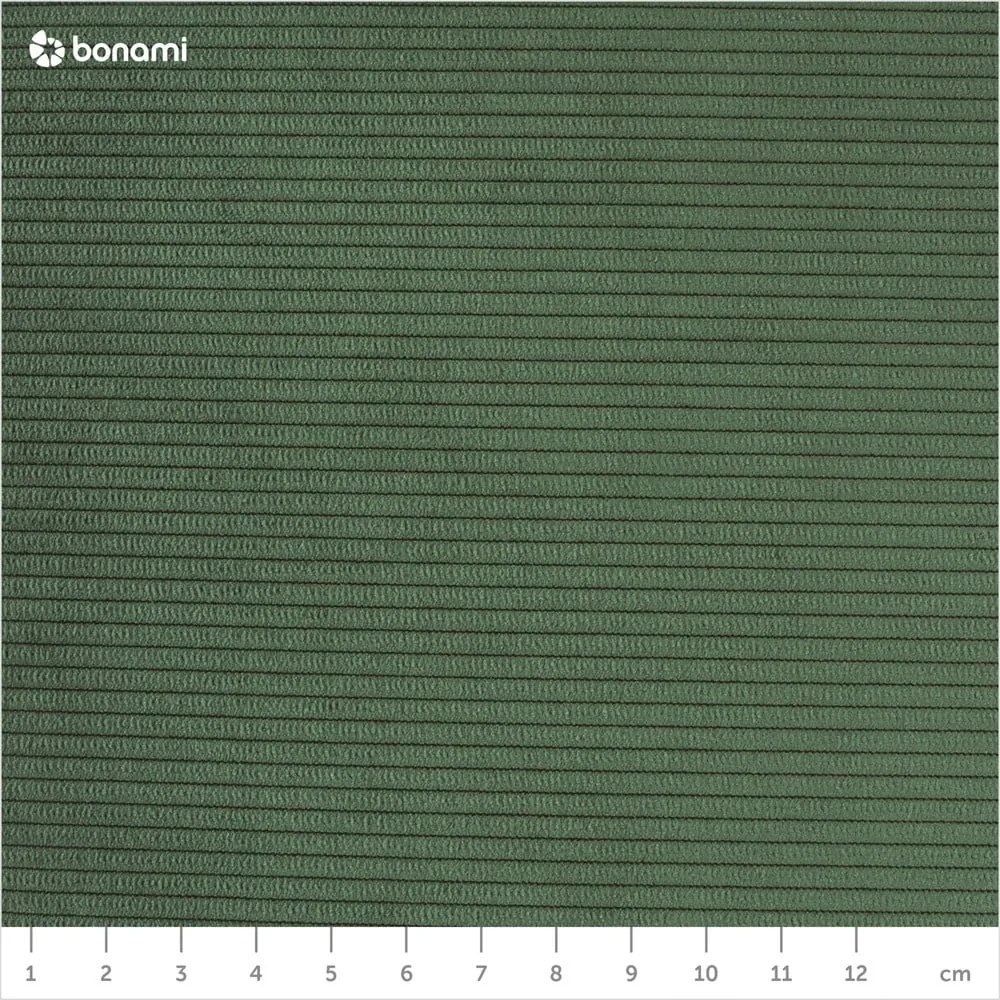 Разтегателен диван от зелен велур , ляв ъгъл Moghan - Micadoni Home