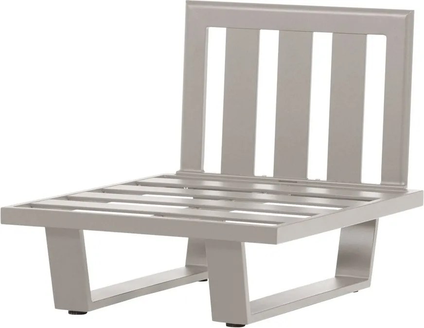 Сиво-бежов градински стол метален/подплатен Bear – WOOOD