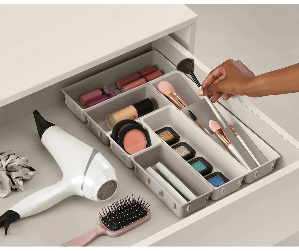 Бежови органайзери за баня в комплект от 7 Viva - Joseph Joseph