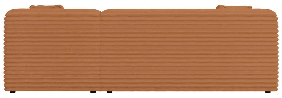 Теракотен ъглов диван от рипсено кадифе (десен ъгъл) Martin – Ropez