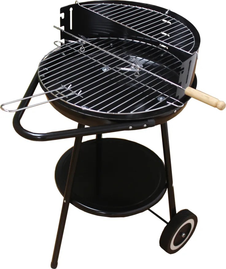 Кръгла скара на колелца 58 x 44 x 72 cm