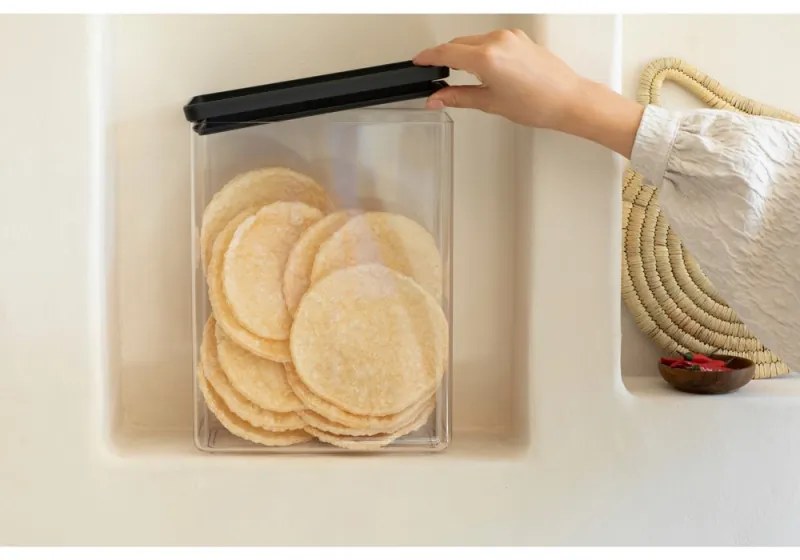 Кутия за съхранение Brabantia Tasty+ Stackable 1008877, 5.4 л, Силиконово уплътнение, Без BPA, Тъмносив