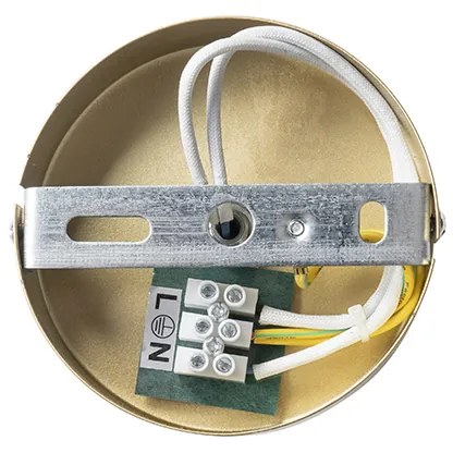 Ориенталска таванна лампа злато кремав абажур с ресни - Franxa