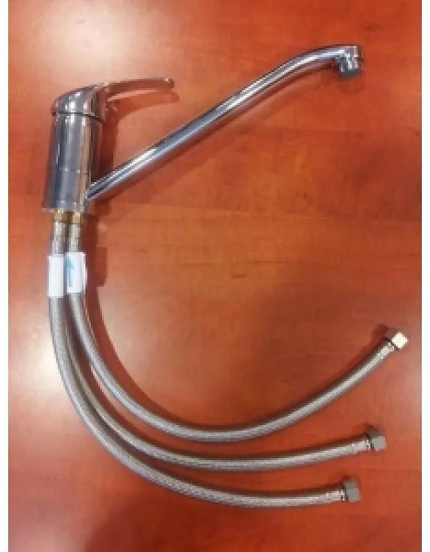 Стоящ смесител за кухня, Inter Ceramic, ICF 7898330, с три меки връзки