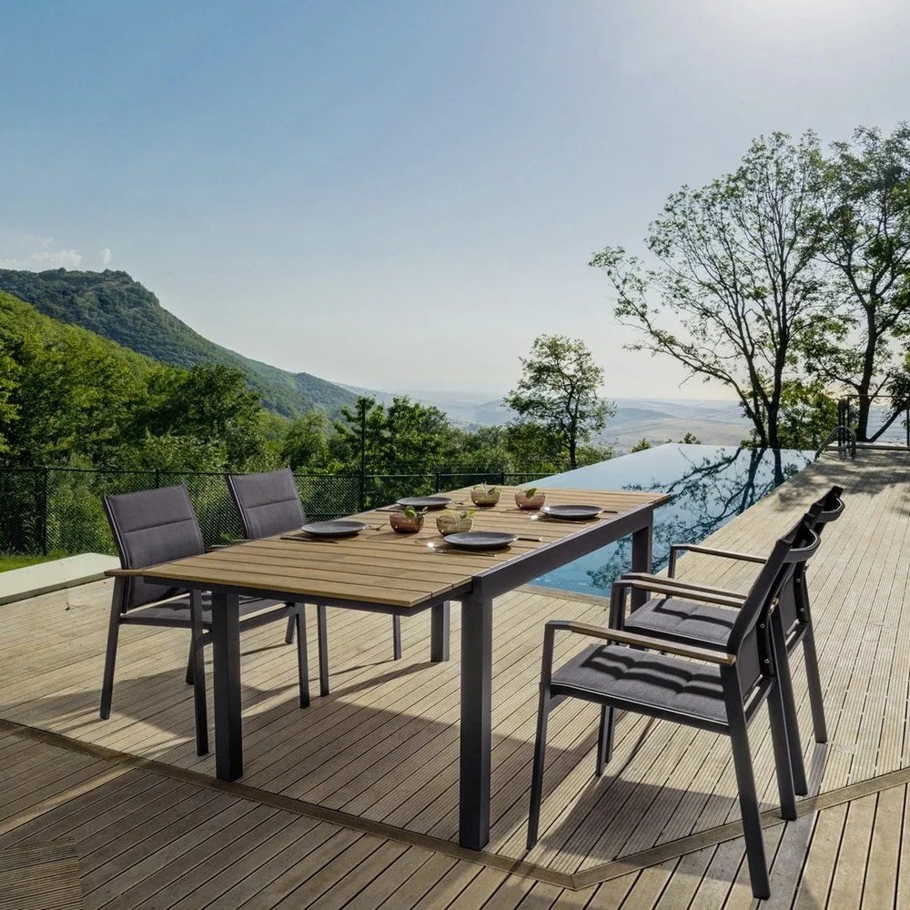 Алуминиева градинска маса за хранене 90x140 cm Elias – Bizzotto