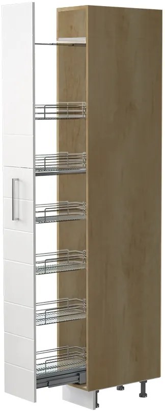 Висок подов шкаф Hudson K23-30-1KZ-White glossy - Gray