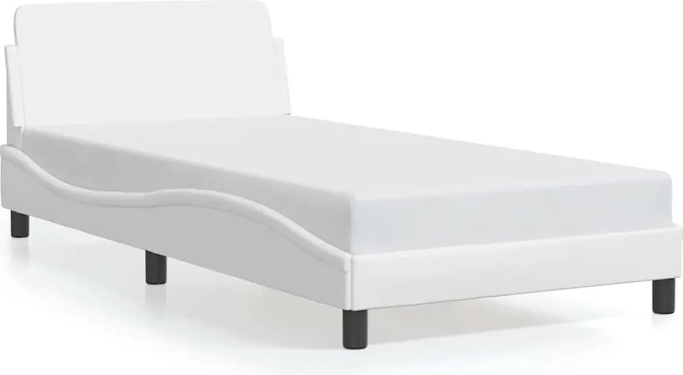 373277 vidaXL Рамка за легло Dover, бяла 100x203 см изкуствена кожа