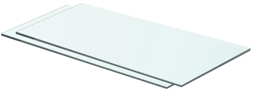 3051565 vidaXL Рафтове, 2 бр, панели прозрачно стъкло, 60x25 см