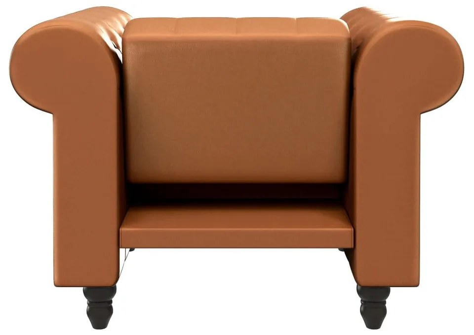 Кафяво кресло честърфийлд от изкуствена кожа Felix – Støraa