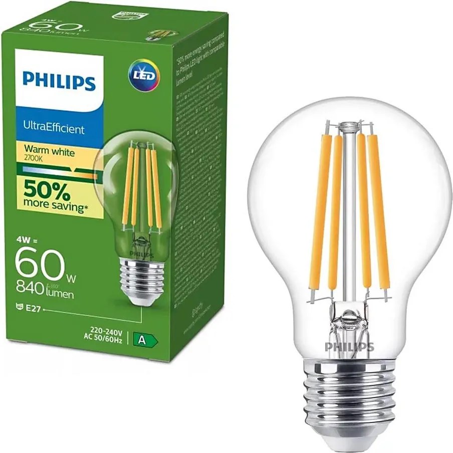 LED крушка ULTRAEFFICIENT VINTAGE Philips E27/4W/230V 2700K