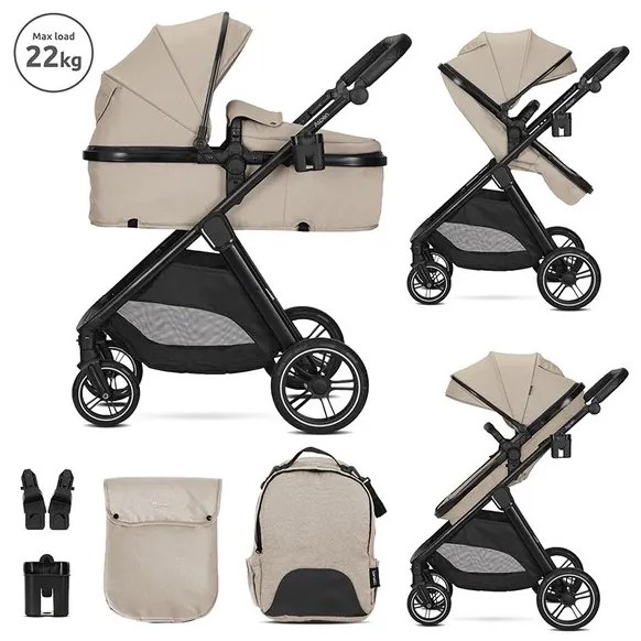 Комбинирана детска количка 2в1 ASPEN LORELLI - CAPPUCCINO