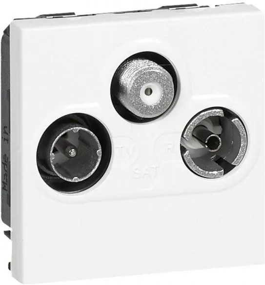 Legrand Розетка TV+R+SAT 2 мод. цвят бял Mosaic  - 078786