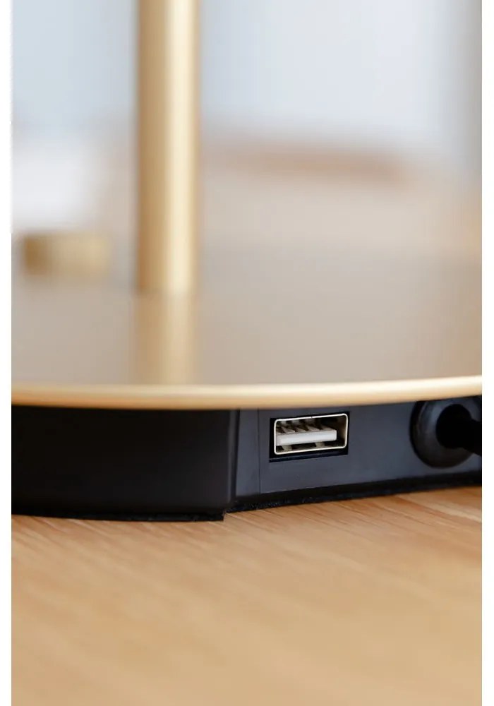 Бяла LED настолна лампа с възможност за димиране и метален абажур (височина 41,5 cm) Asteria Table - UMAGE