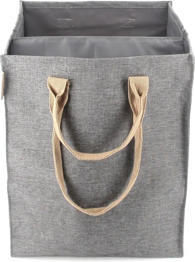 Сив текстилен кош за пране 71 l Laundry Hub Tweed duplo – Rolser