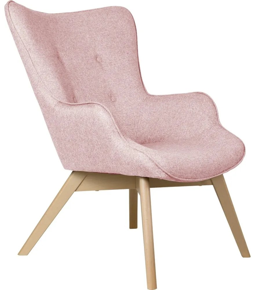 Светлорозово кресло Niko – Ropez