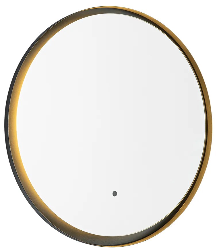 Модерно огледало за баня черно с LED и сензорен димер - Pim