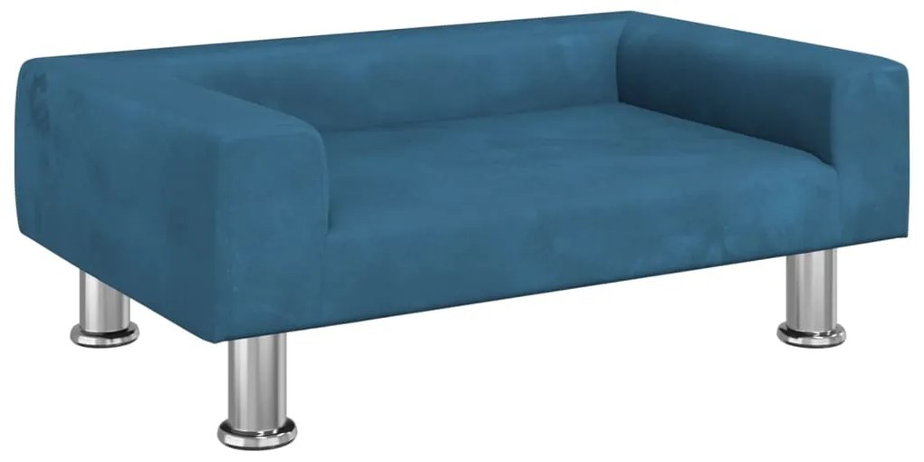 3196329 vidaXL Детски диван, синьо, 70x45x26,5 см, кадифе