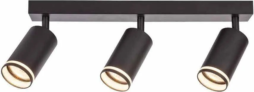Линеен спот за таван KING, черен, 3хGU10