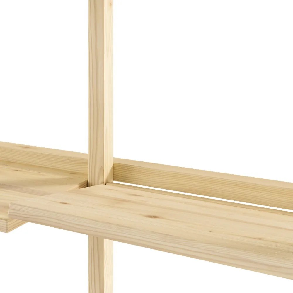 Стенна библиотека от масивен бор в естествен цвят 192x127 cm Groove – Karup Design