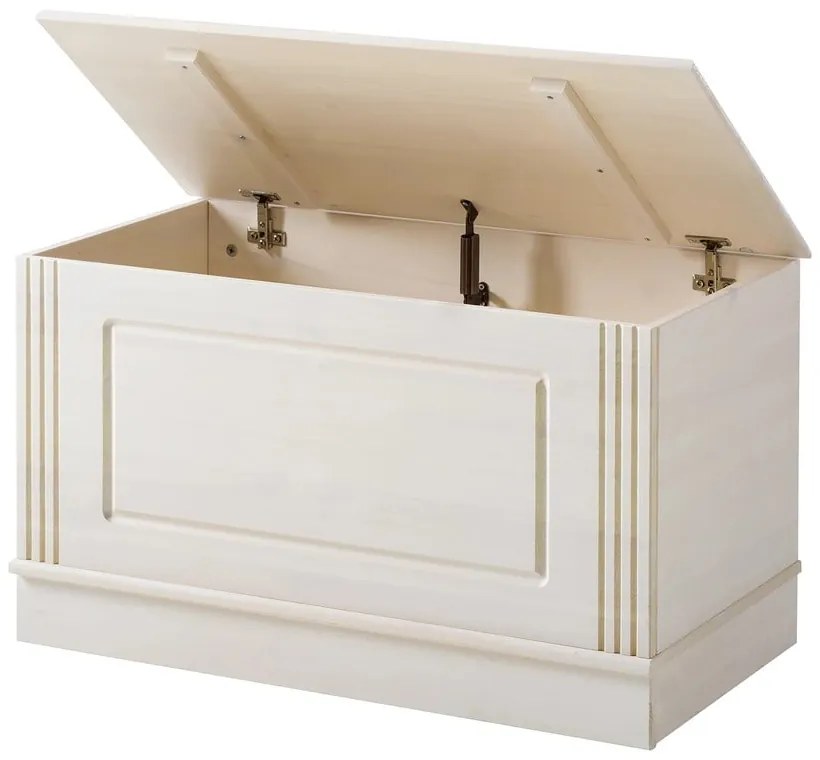 Бяла ракла от масивен бор 80x45 cm Anita – Støraa