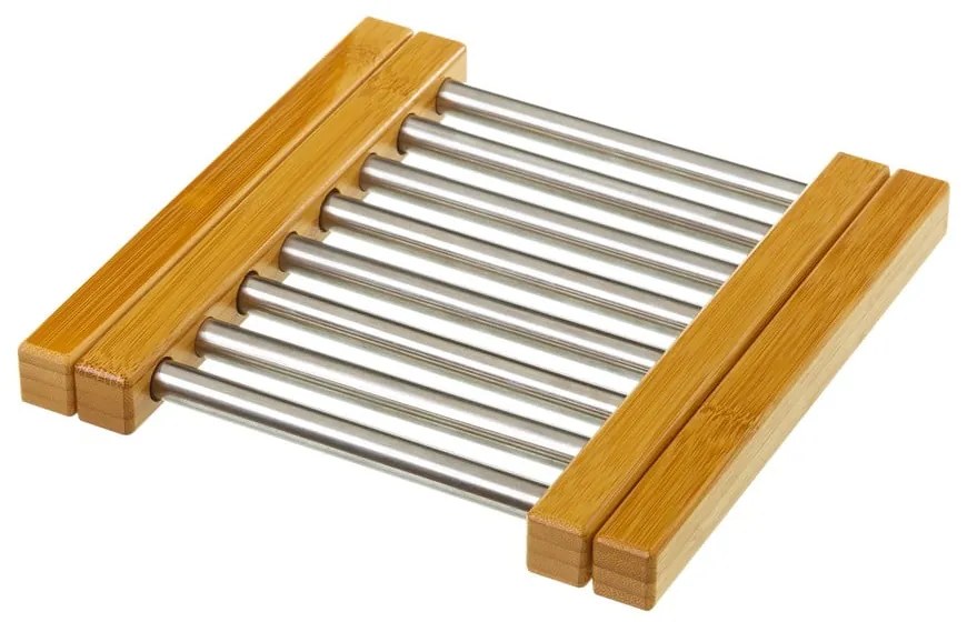 Регулируема бамбуково-стоманена подложка за горещи съдове- Casa Selección