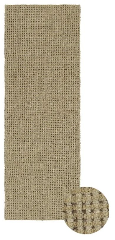 Ръчно изработена вълнена пътека подходяща за пране в цвят каки 80x230 cm Unexpected Wool – Lorena Canals