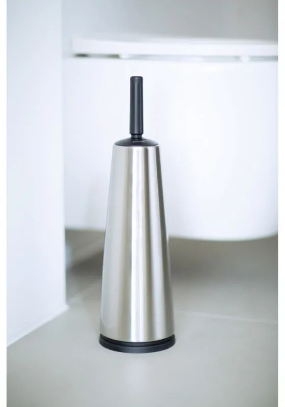Четка за тоалетна Brabantia ReNew 107870, 42 см, Дискретен дизайн, Инокс/мат