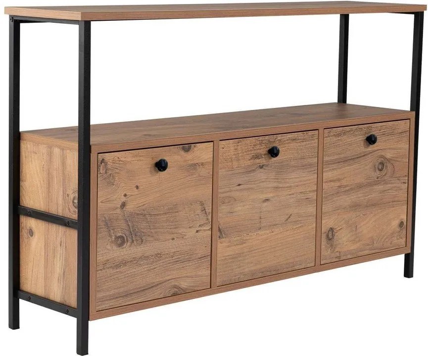 Конзолна маса от декор от бор в естествен цвят 29,5x120 cm Solace – Kalune Design