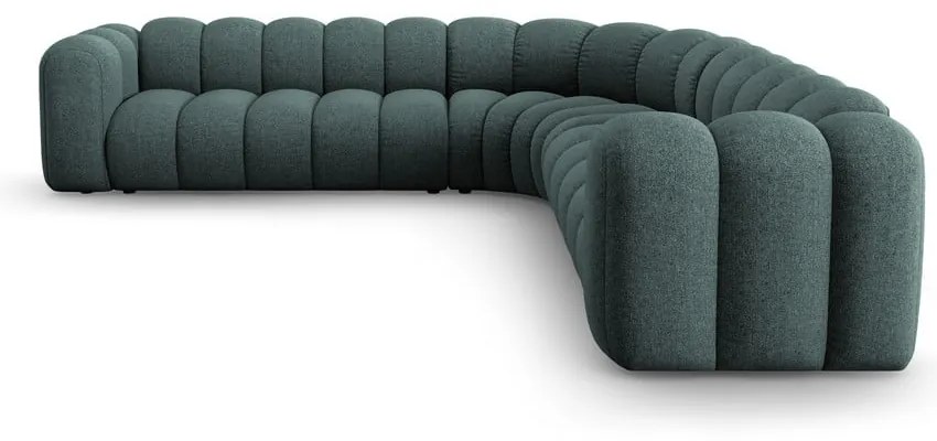 Тюркоазен шенилов модулен ъглов диван Lupine – Micadoni