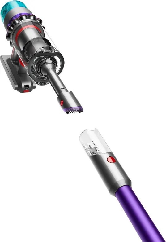 Вертикална прахосмукачка Dyson Gen5detect Absolute 446989-01, 280AW, 135000 об/мин, 0.75l, 70 мин, 3 режима, Никел/лилав