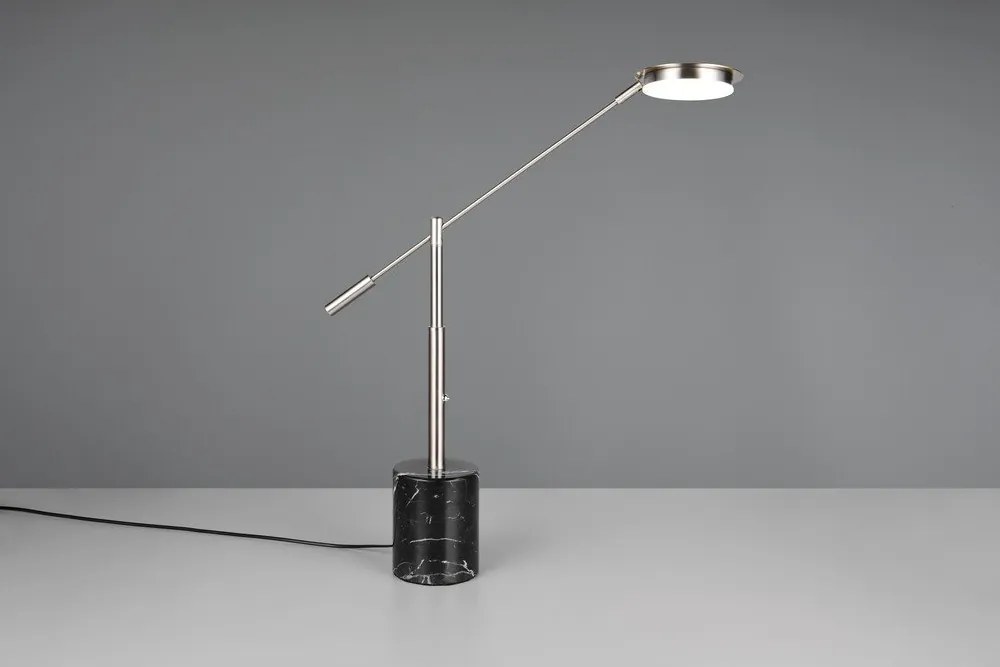 LED настолна лампа в черен и сребрист цвят (височина 65 cm) Fiore – Trio Select