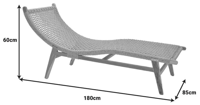 Шезлонг Белиз 336-000021 цвят натурал