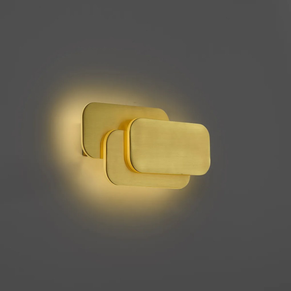 Модерна стенна лампа месинг с LED 3-степенно димиране - Dias