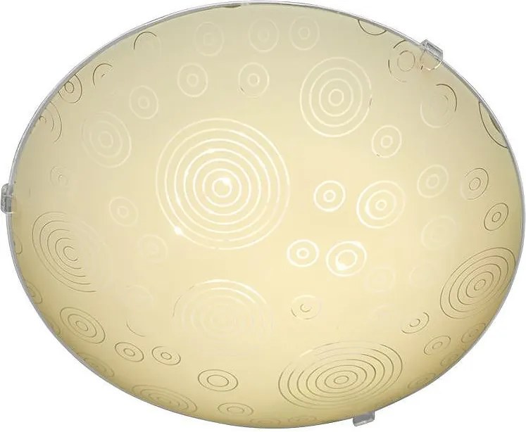 Плафониера ОЗОН LED, ø300, екрю гланц, 18W, 4000K