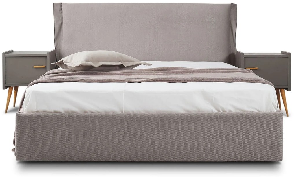 Тапицирано легло Paris-Gkri Anoixto-150 x 200-Χωρίς μηχανισμό ανύψωσης