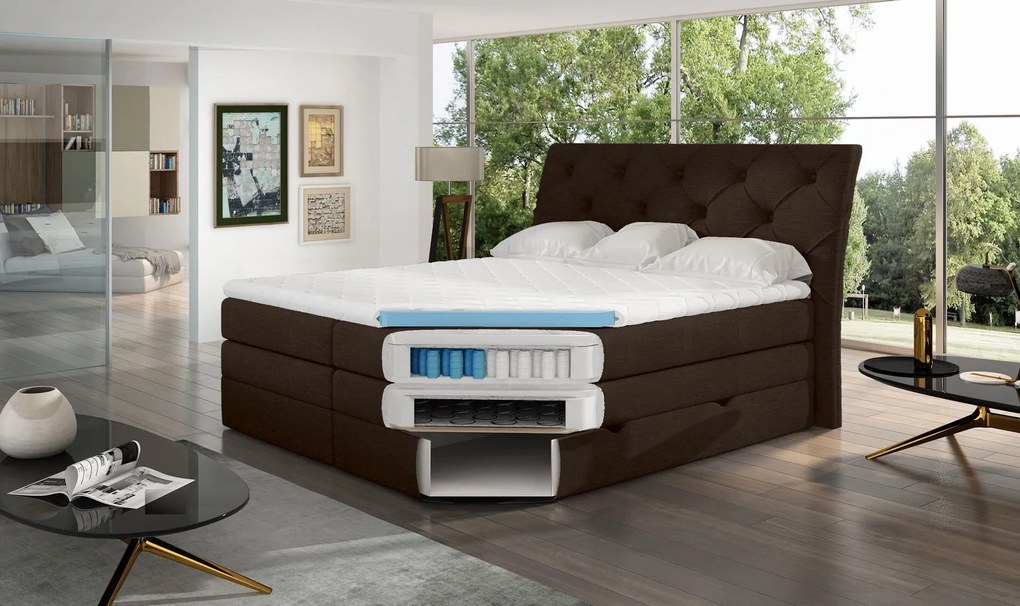 Тапицирано легло Lorane-Kafe-180 x 200