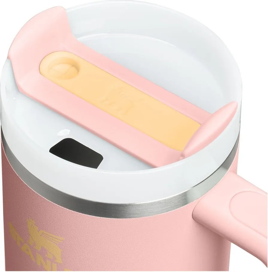Прасковен термос със сламка от неръждаема стомана 890 ml Quencher H2.O FlowState™ Tumbler Peach Rose – Stanley