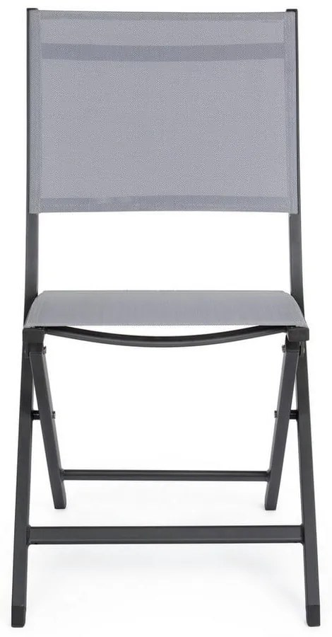 Сив градински стол метален Elin – Bizzotto