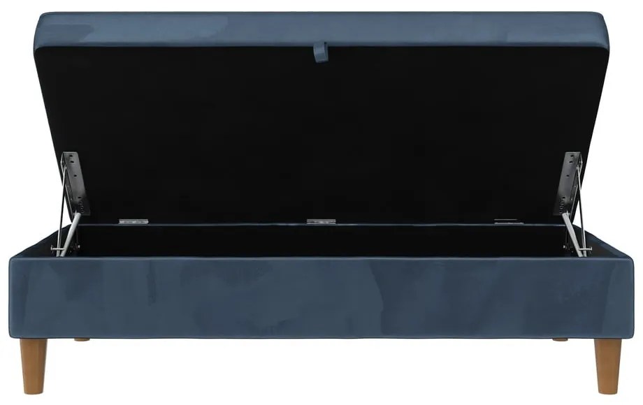 Синя кадифена табуретка Lilly – Støraa