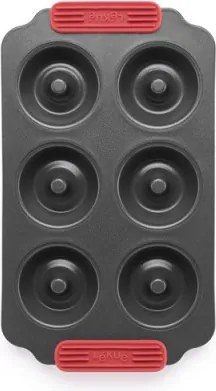 Форма за понички Lekue 1009477, 31x18x3 см, Незалепващо керамично покритие, Стомана, +4°C / +240°C, Черен