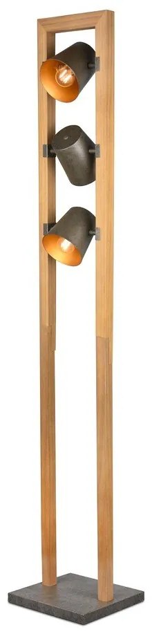 Подова лампа в естествен цвят с метален абажур (височина 150 cm) Bell – Trio