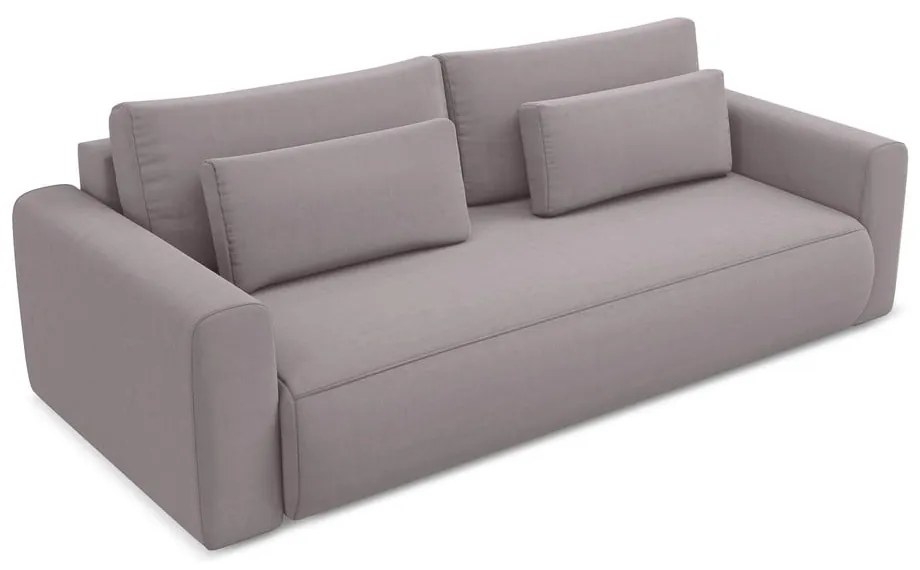 Кадифен разтегателен диван с място за съхранение в цвят лавандула 238 cm Kapua – Makamii