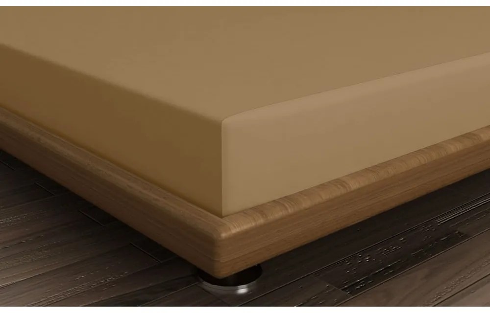 Кафяв еластичен памучен чаршаф 140x200 cm – Mijolnir