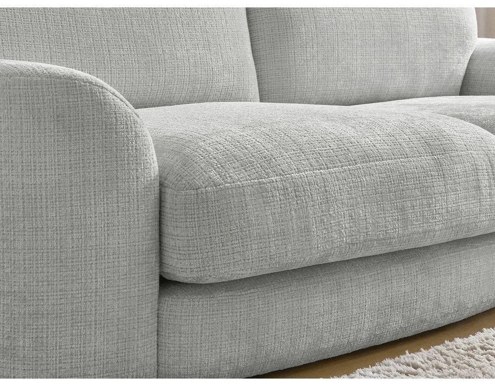 Светлосив шенилов ъглов диван (десен ъгъл) Leonore – Bobochic Paris