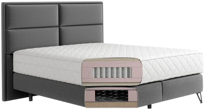 Тапицирано легло Simon с матрак-Mple-180 x 200 cm