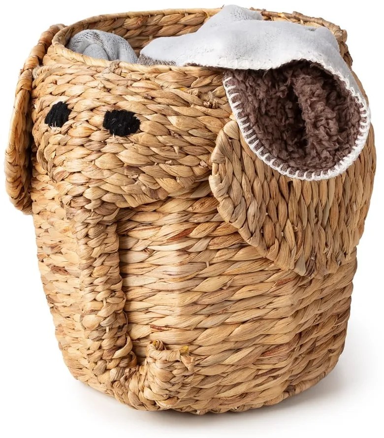 Детска кошница за играчки от воден зюмбюл естествена ø 30x35 cm Elephant – Compactor