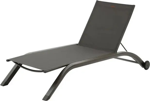 Сгъваем шезлонг с колелца Hesperide Jimani, Алуминий, Регулируем - Мока/Пралине