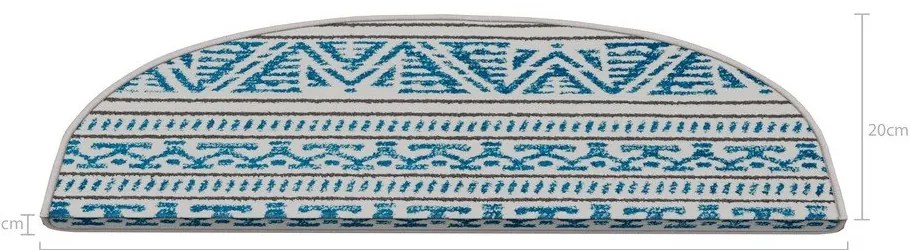 Сини килимчета за стълби в комплект от 16 части 20x65 cm Cottage Warmth - Vitaus