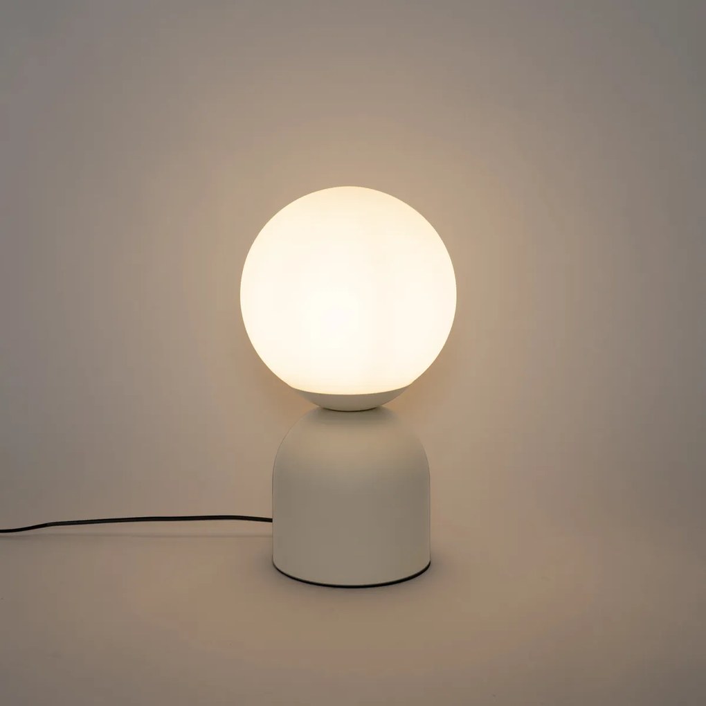 Хотелска шик настолна лампа бежова с опалово стъкло - Pallon Trend